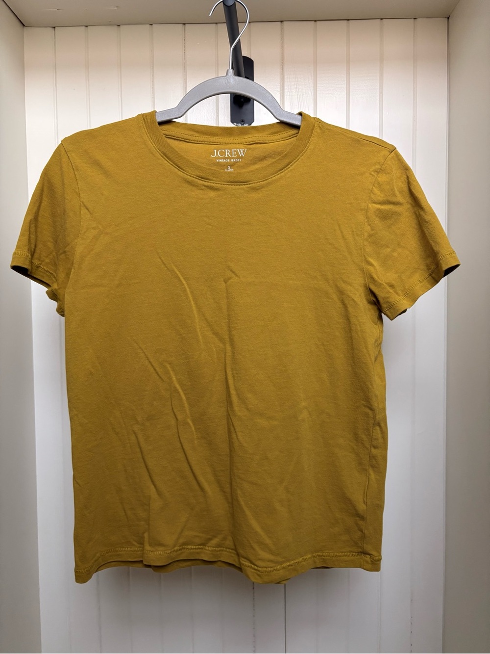 J. Crew Vintage Jersey Classic Fit Crew Neck T-Shirt Yellow